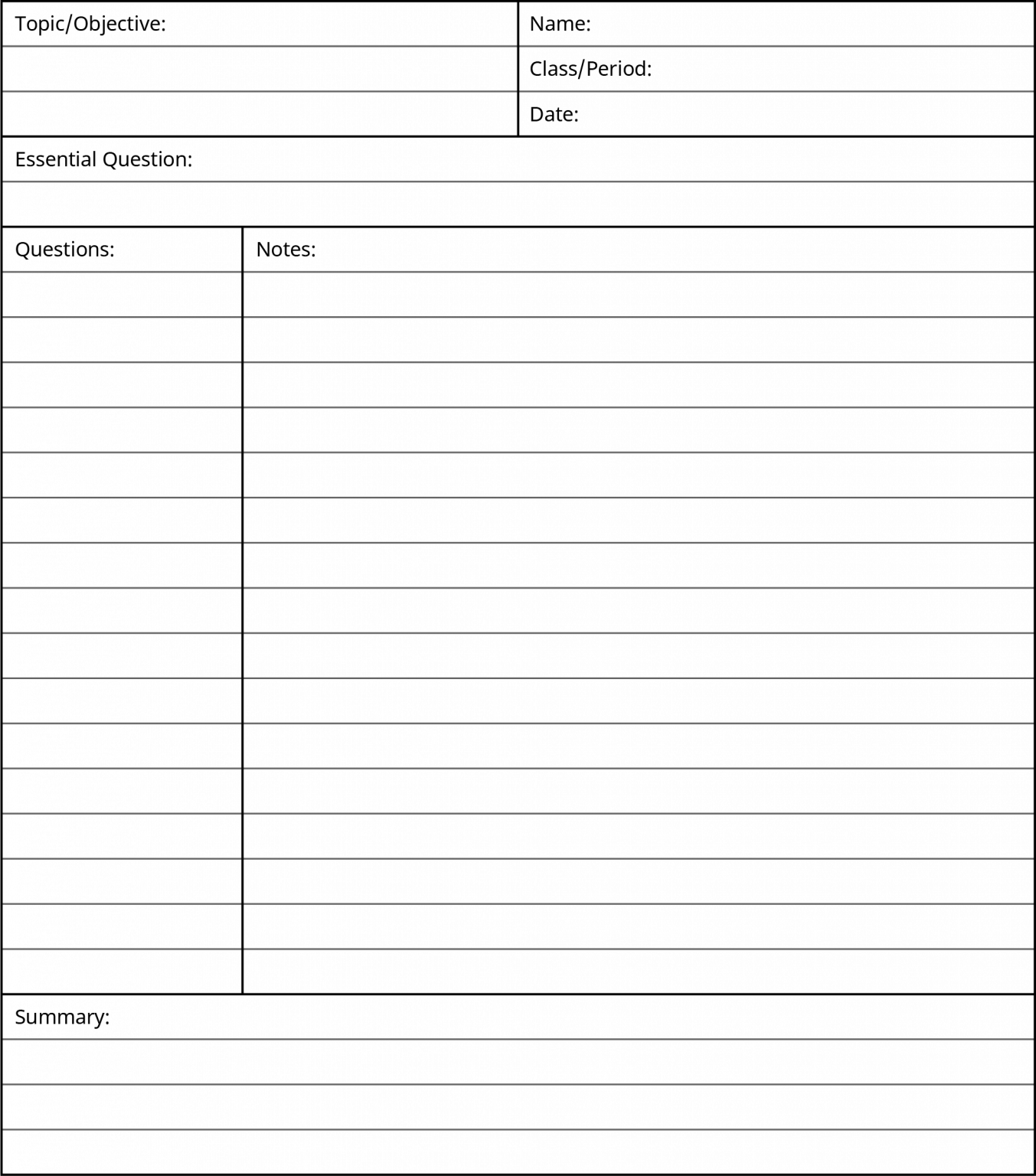 Notetaking – Academic Success