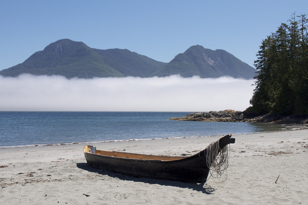 Nuuchahnulth canoe, Ahousaht Beach