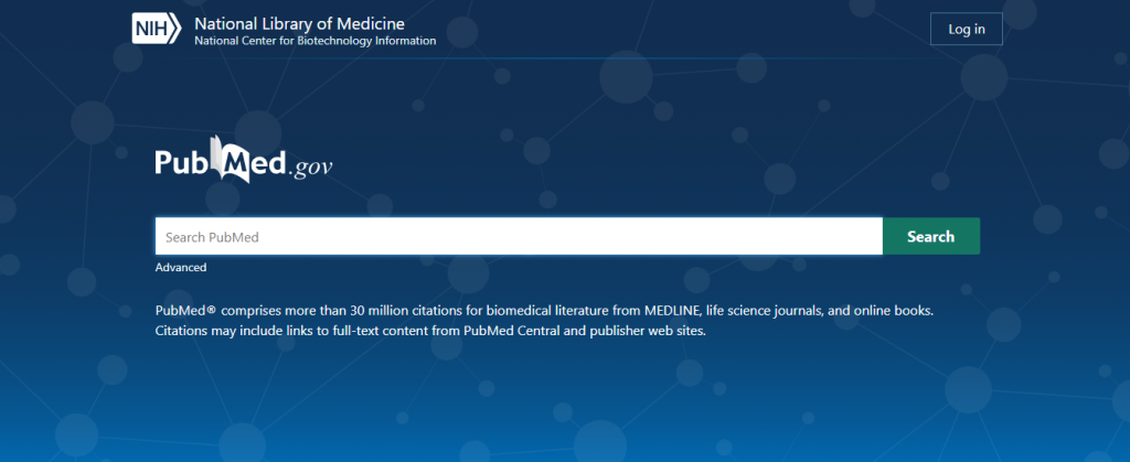 PubMed homepage