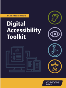 eCampusOntario's Digital Accessibility Toolkit book cover