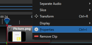 Right-click Properties Menu