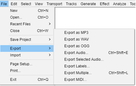 Export MP3