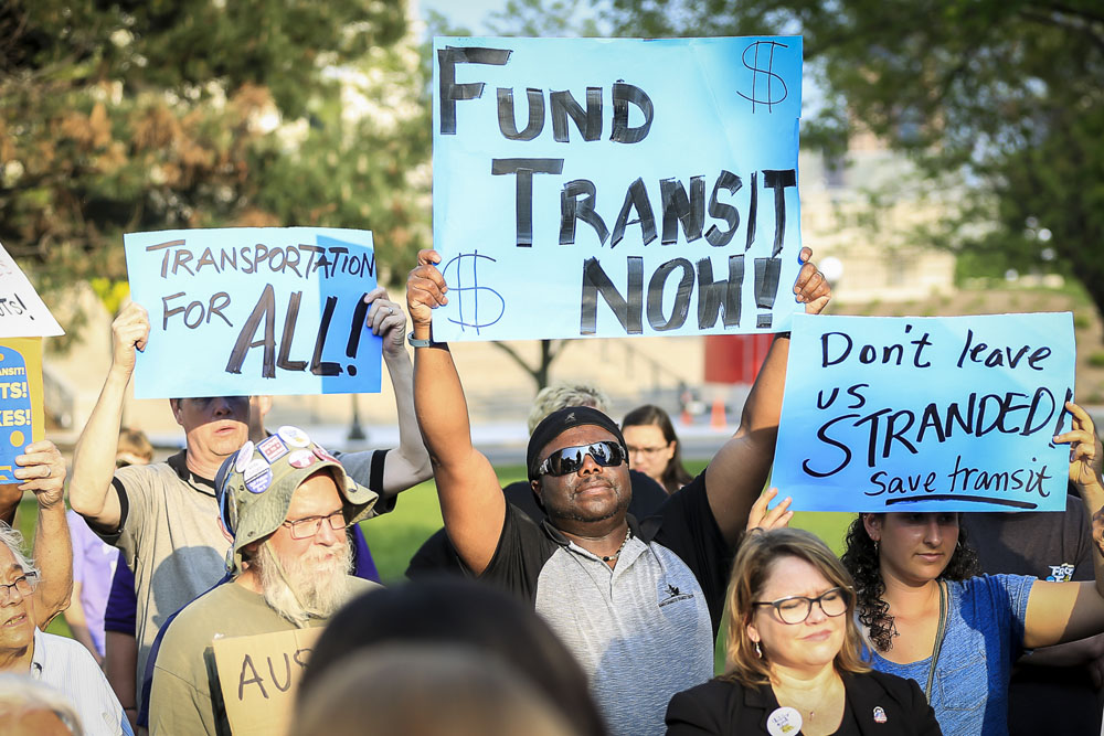 Twin Cities residents advocating for equitable transit. Thai Phan-Quang, photographer.