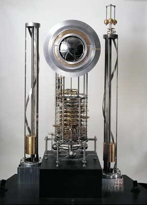 A photo of the prototype of the Clock of the Long Now built in 1999.