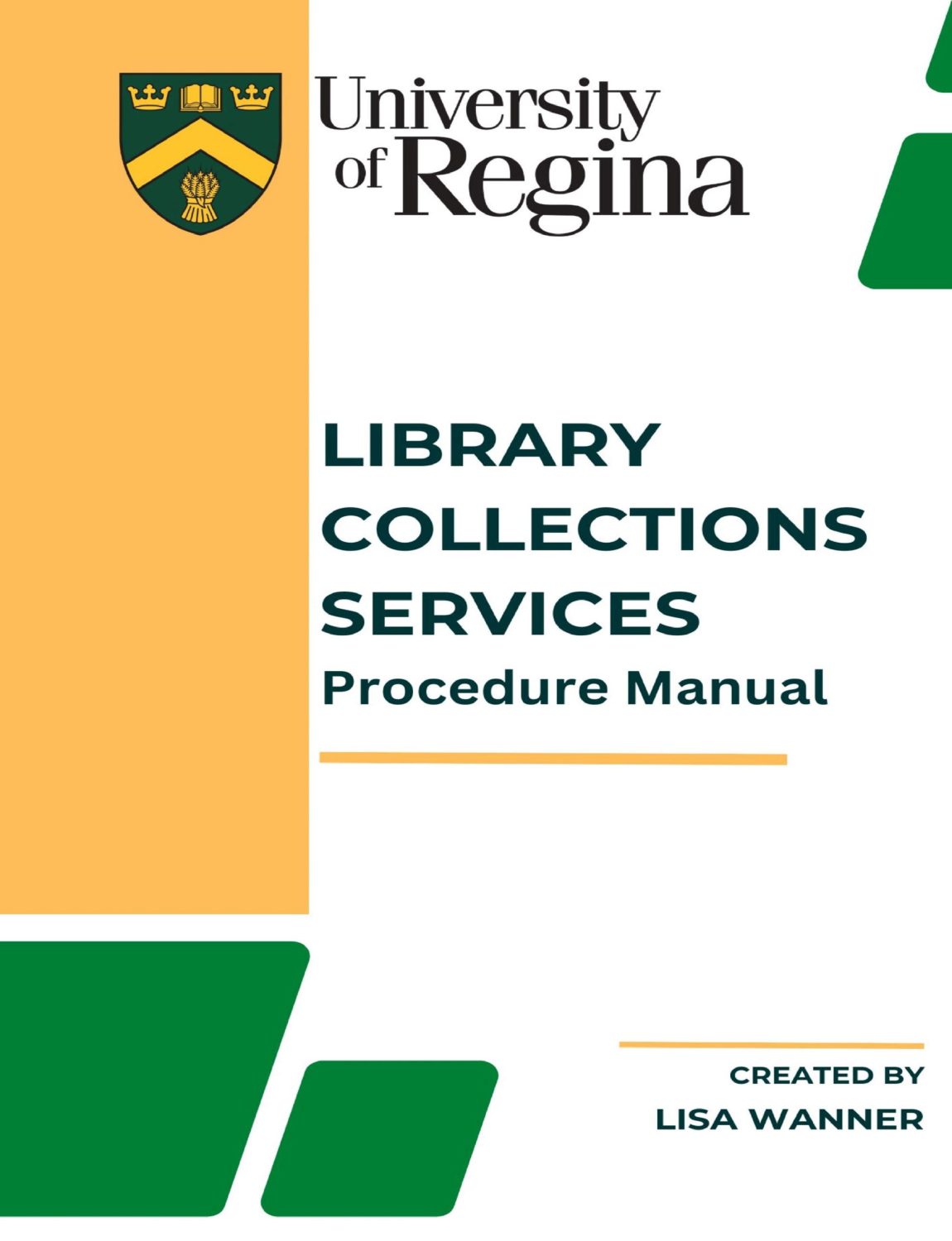 Cover image for Library Collections Services Procedure Manual