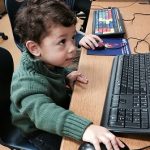 child using a computer