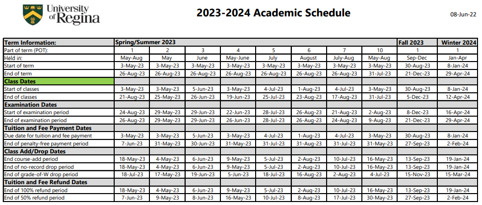 coursework deadlines 2023