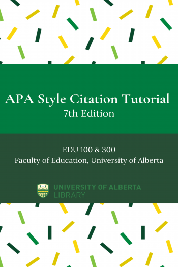 Cover image for APA Style Citation Tutorial